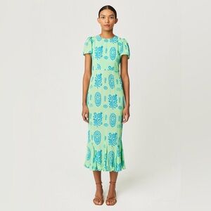 Rhode Lulani Dress in Clover Block Size 4 NWT